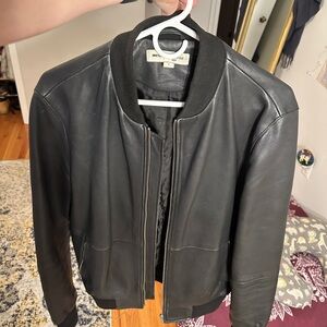 REISS Vigil leather jacket
